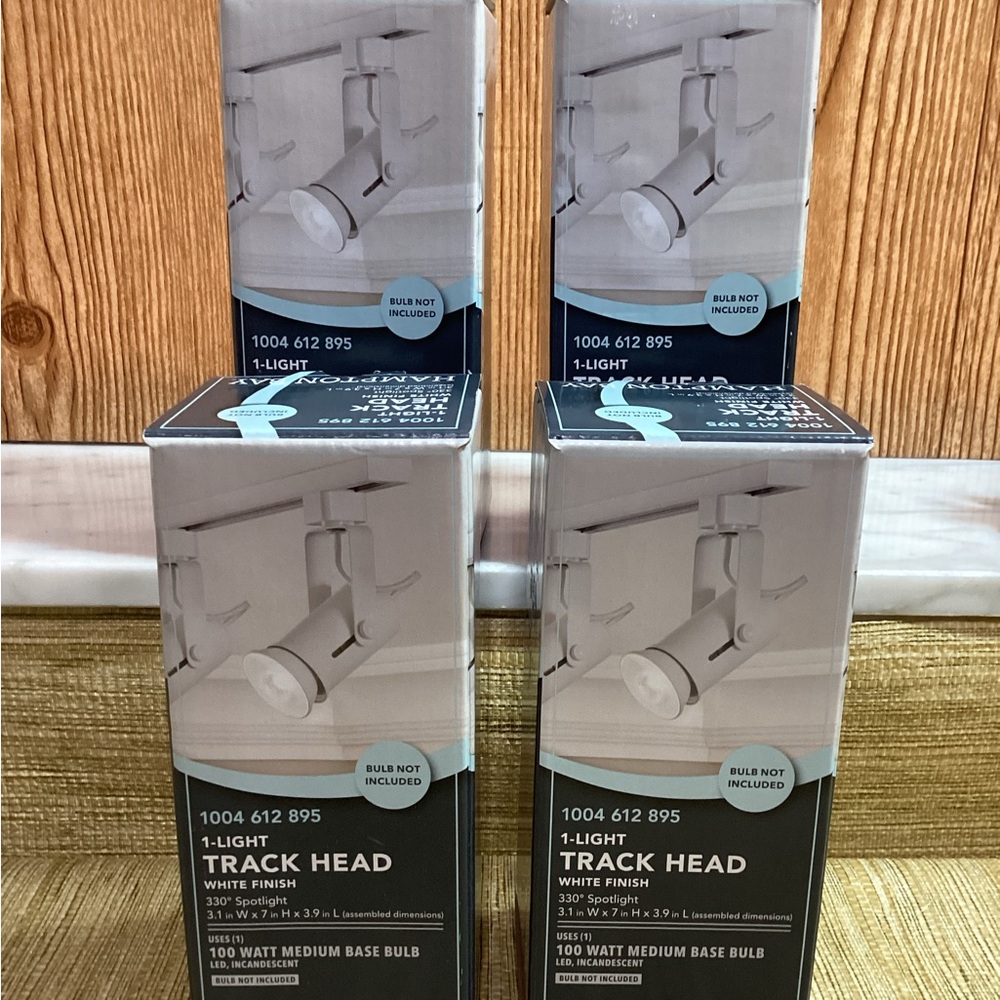 White Track Head Light Fixture